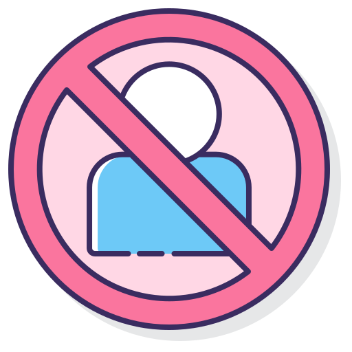 No visiting Flaticons Lineal Color icon