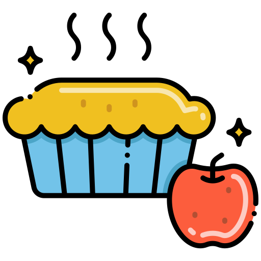 pie de manzana icono gratis