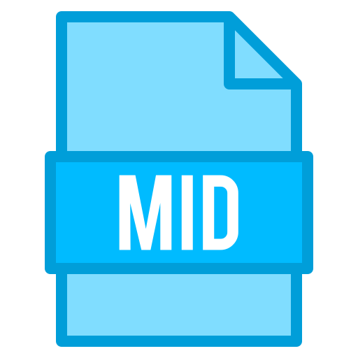 Mid file Generic Blue icon