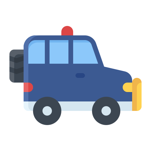 coche de policía icono gratis