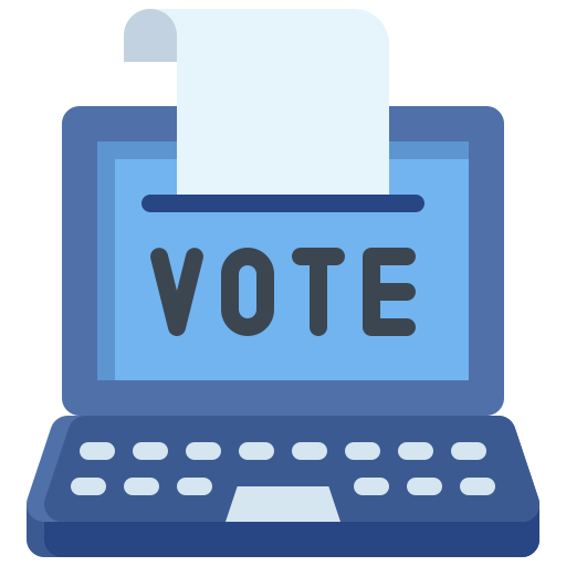 voto electrónico icono gratis