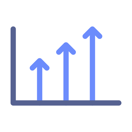 gráfico de crecimiento icono gratis