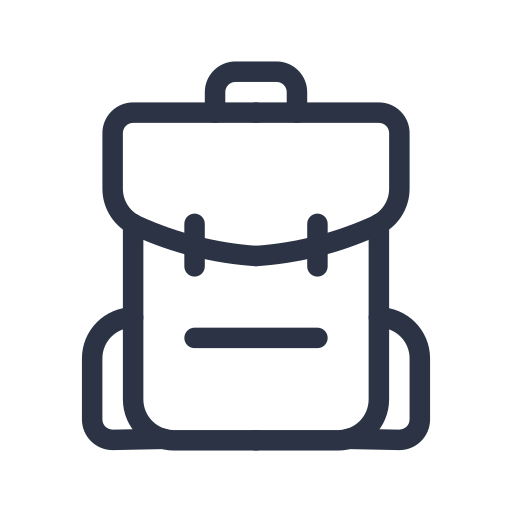 bolsa para la escuela icono gratis