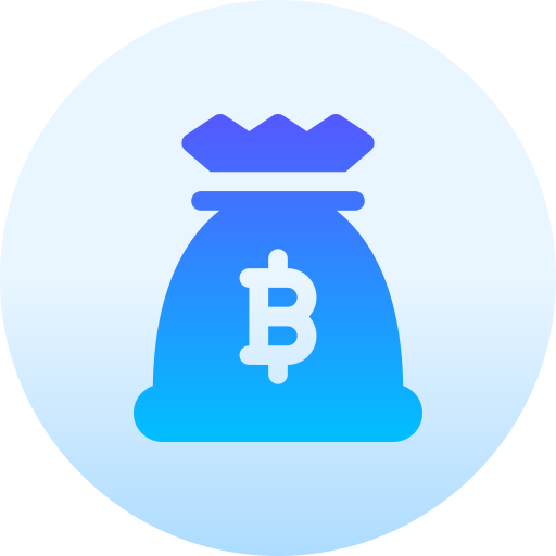 bolsa bitcoin icono gratis