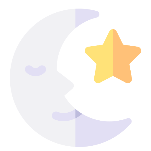 luna y estrellas icono gratis