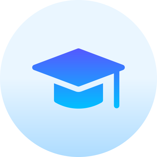 Graduation cap Basic Gradient Circular icon