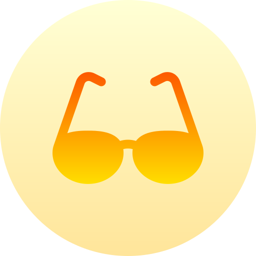 Eye Glasses Basic Gradient Circular Icon