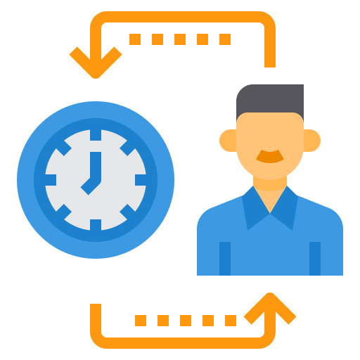 gestión del tiempo icono gratis