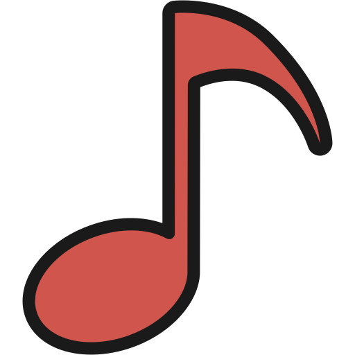 Musical note Generic Outline Color icon