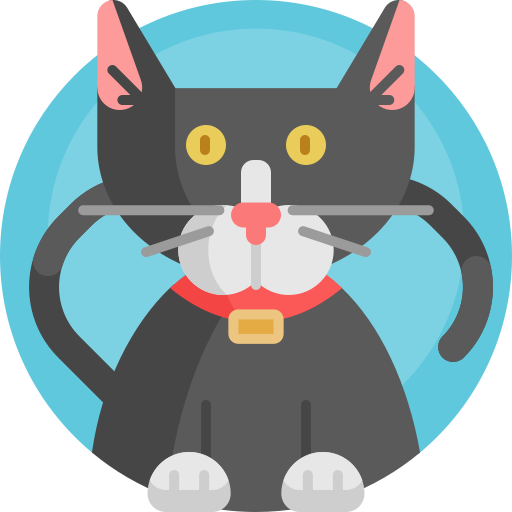 gato negro icono gratis