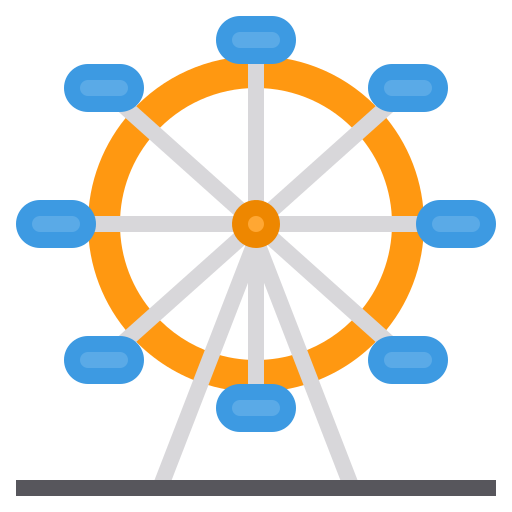 rueda de la fortuna icono gratis