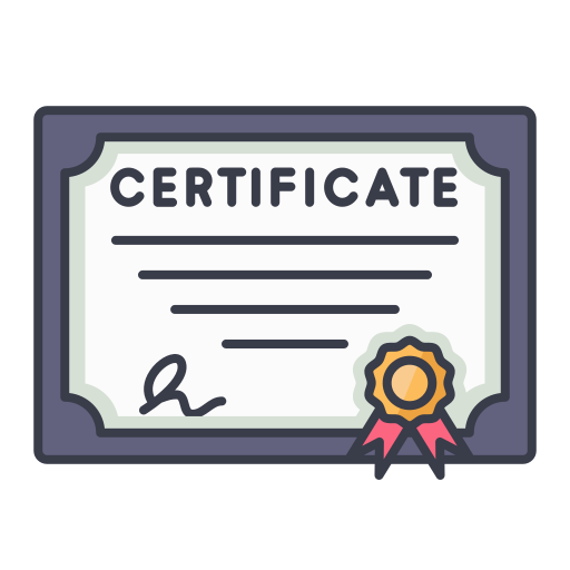 certificado icono gratis