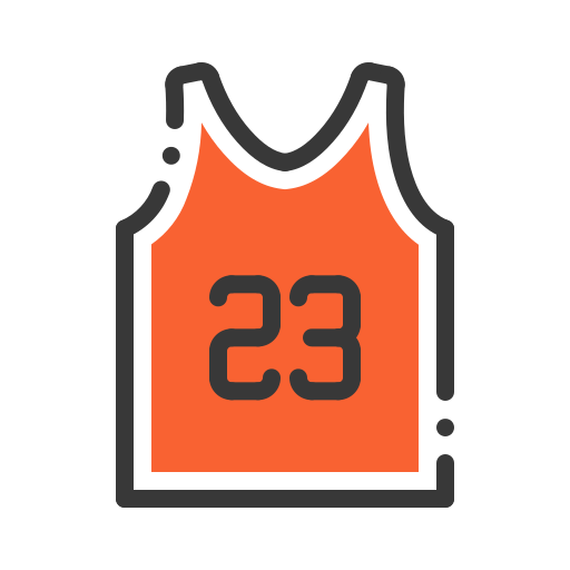 Basketball Jersey Icon On Transparent Background Stock