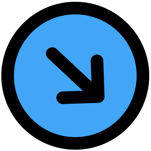 Down right Generic Outline Color icon