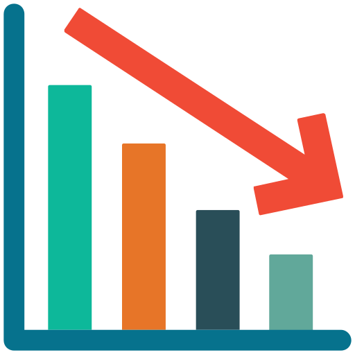 Bar graph Creative Stall Premium Flat icon