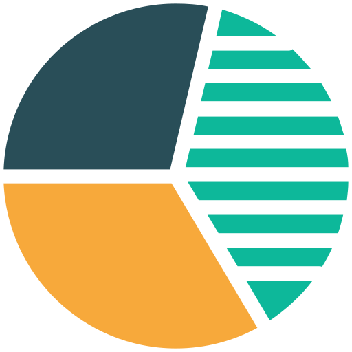 Pie Chart Creative Stall Premium Flat Icon