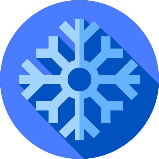 Snowflake Flat Circular Flat icon