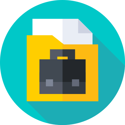 Personal file Flat Circular Flat icon