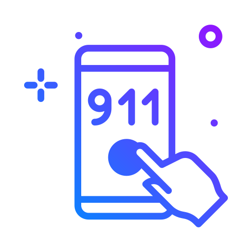 llamada al 911 icono gratis