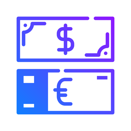cambio de divisas icono gratis