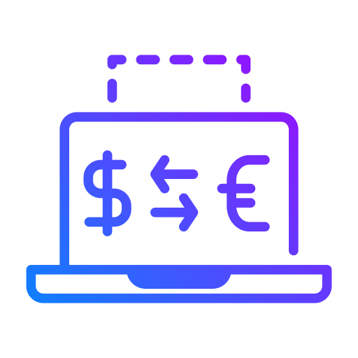cambio de divisas icono gratis