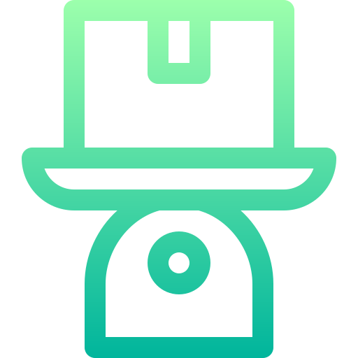 Parcel weight Basic Gradient Lineal color icon