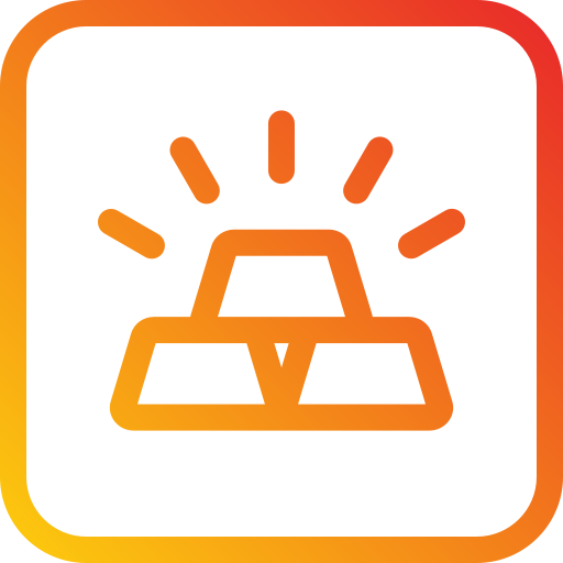 Золотые слитки бесплатно иконка Золотые слитки бесплатно иконка