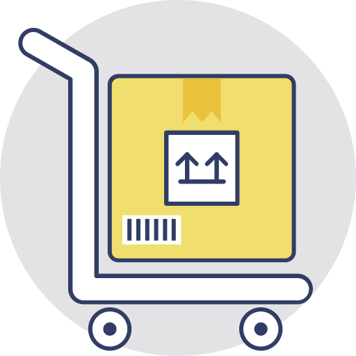 Shipping box free icon