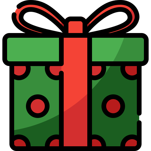 regalo de navidad icono gratis