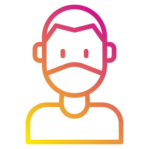 Man Payungkead Gradient icon