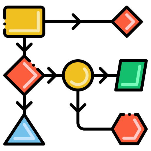 Icono De Diagrama De Flujo Flaticons Lineal Color