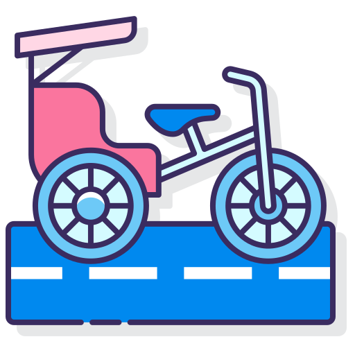 ciclo rickshaw icono gratis