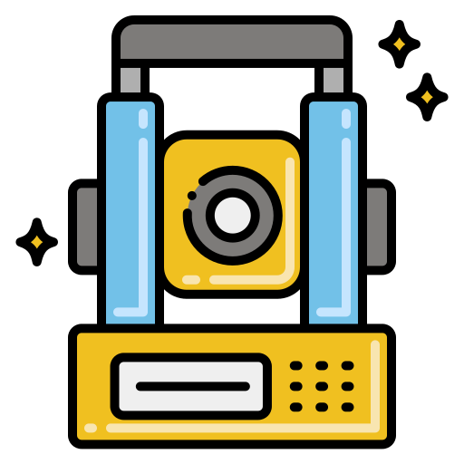 Total Station Flaticons Lineal Color Icon