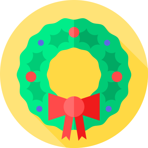 corona de navidad icono gratis