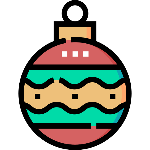 Christmas Ball Detailed Straight Lineal Color Icon