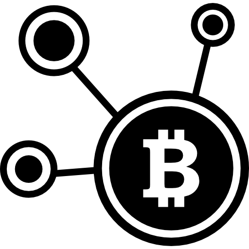 símbolo de la red bitcoin icono gratis