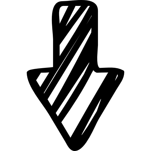 Icono de Flecha hacia abajo esbozada