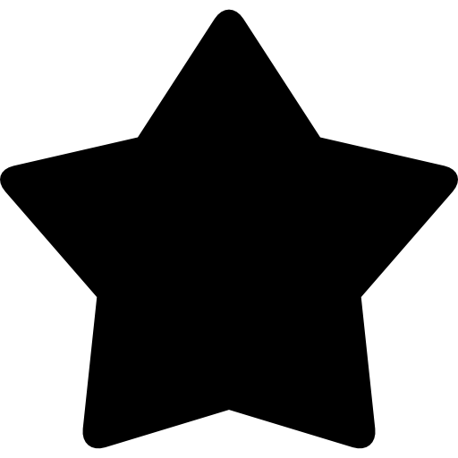 Звезда черная форма любимый символ интерфейса  бесплатно иконка