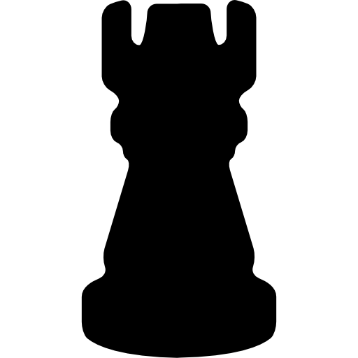 Forma de peça de xadrez de torre negra - ícones de formas grátis
