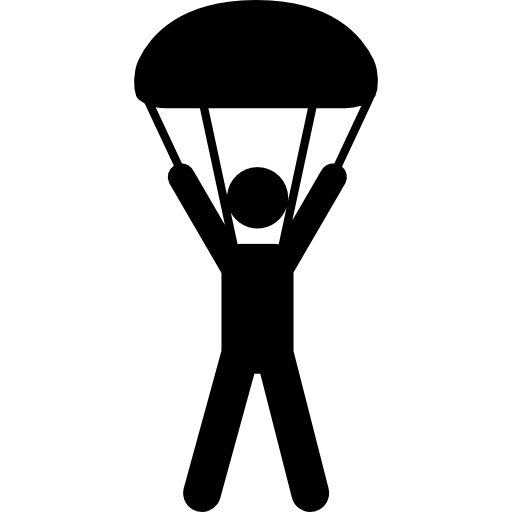 Paraquedismo De Personagem Masculina Caindo Com Conjunto Vetor De