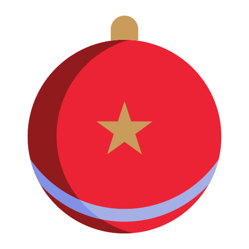 pelota de navidad icono gratis