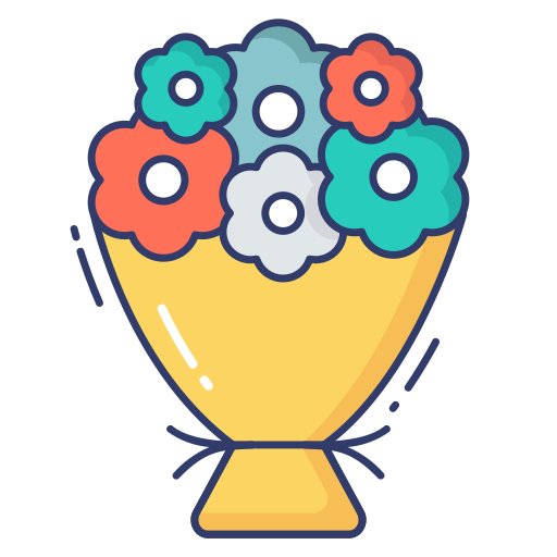 ramo de flores icono gratis