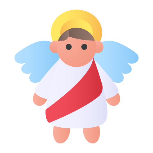 Angels of god cartoon graphic Royalty Free Vector Image