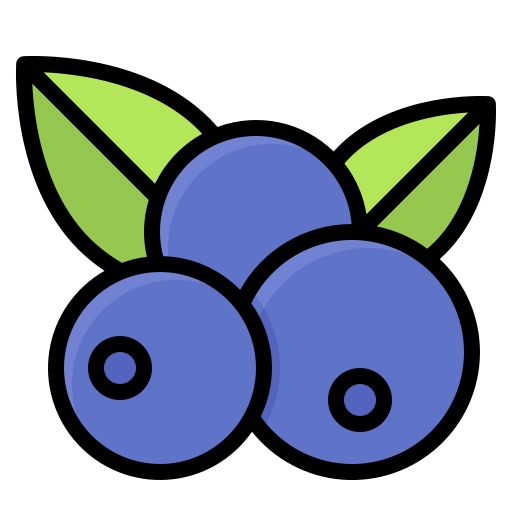 Blueberries Generic Outline Color Icon