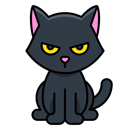 Black Cat Png Hd - Imagenes De Gatos Animados PNG Transparent With