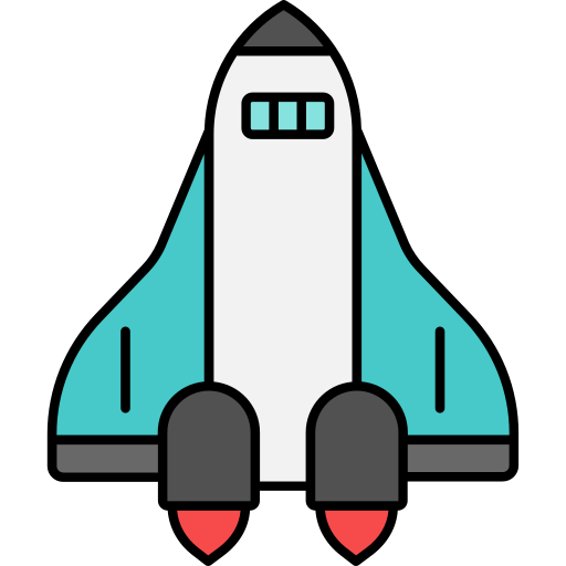 Rocket Generic Thin Outline Color icon