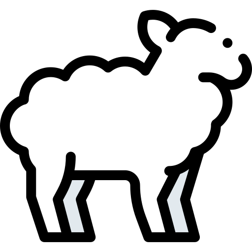 Sheep Detailed Rounded Lineal Color Icon