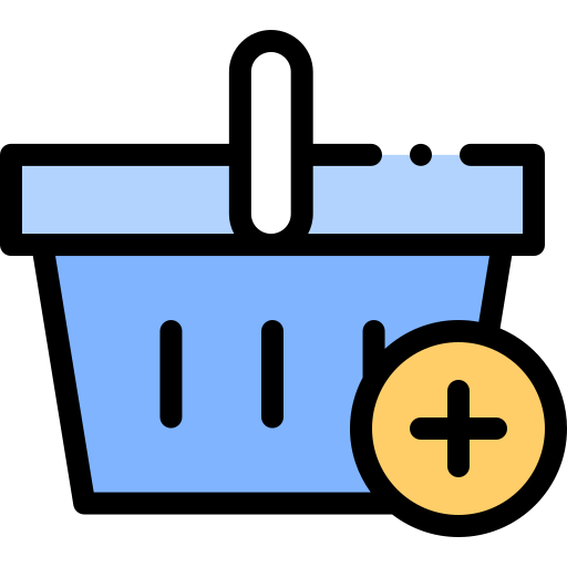 Shopping basket Detailed Rounded Lineal color icon