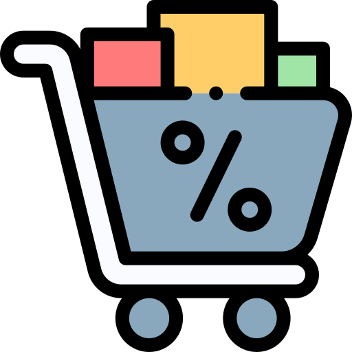 Shopping cart Detailed Rounded Lineal color icon