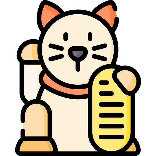 Gato chino de la suerte - Iconos gratis de culturas